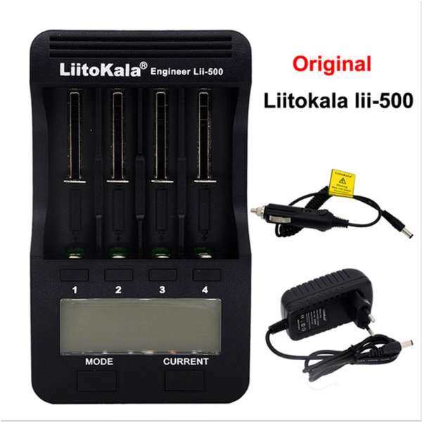 Xi đánh giày LiitoKala lii-500 MÀN HÌNH Hiển Thị LCD 18650/26650 Tốc Độ Nhanh Sạc Pin Lithium Sạc