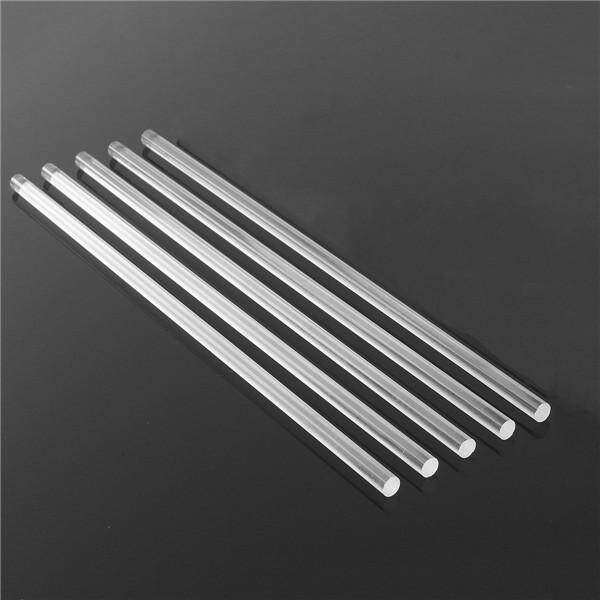 6 Pcs 1//4/" Transparent Acrylic Round Rod 12/" Inch Length Clear Lucite Bar ! !