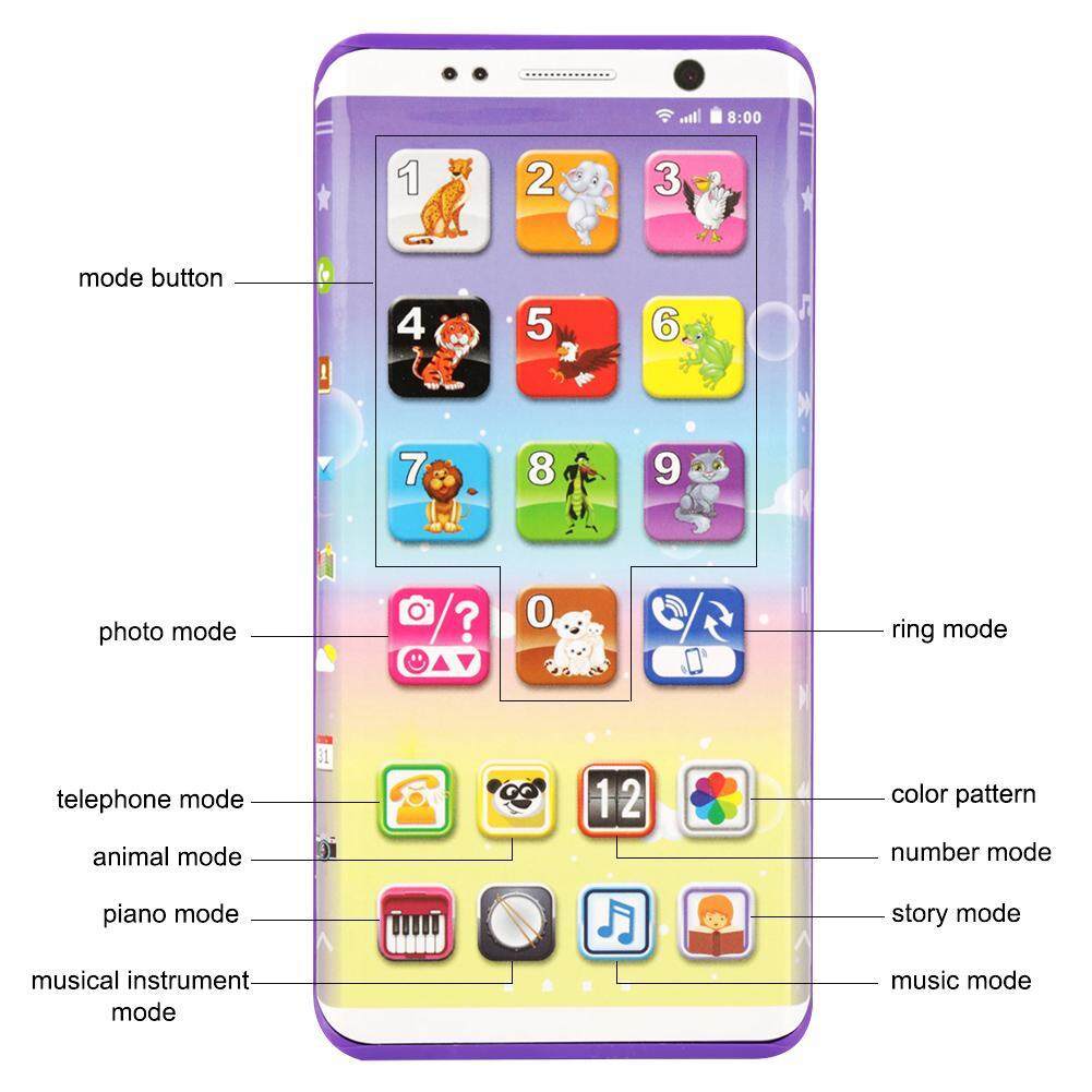 Educational Smart Phone Toy With USB Port Touch Screen for Child Kid Baby
