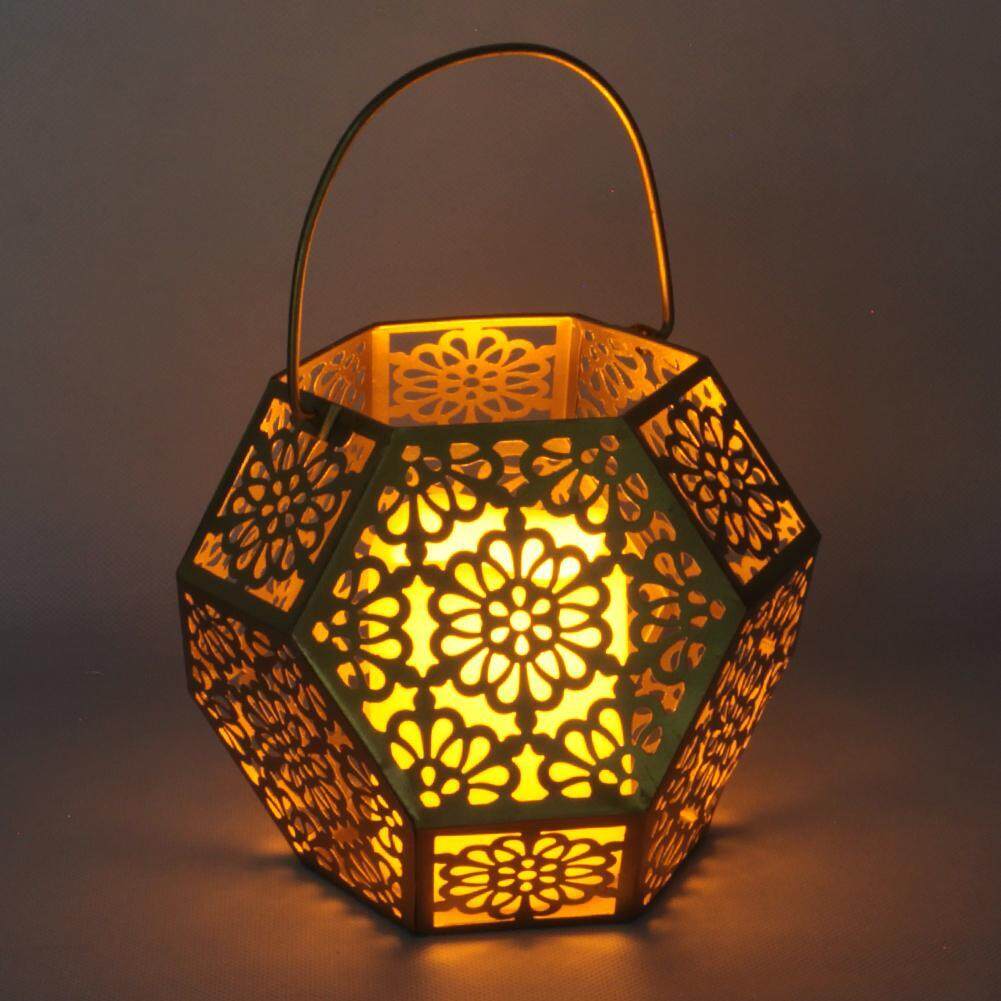 Newlifestyle Outdoor Retro Solar Hanging LED Light Candle Lantern Garden Yard Decor Lamp - intl(Gold)