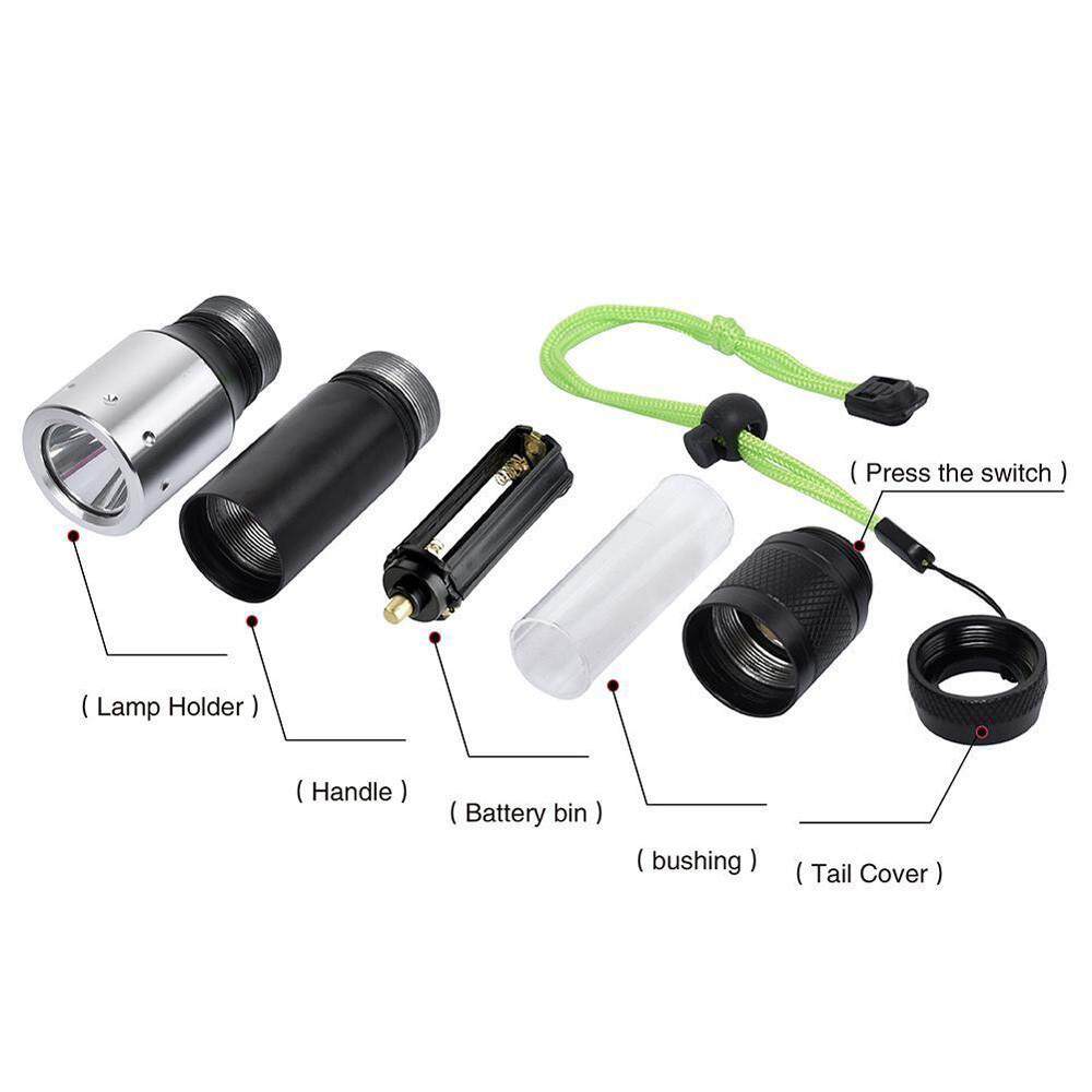 Diving Light 8000 LM XML T6 LED Underwater 50M Waterproof 18650/AAA