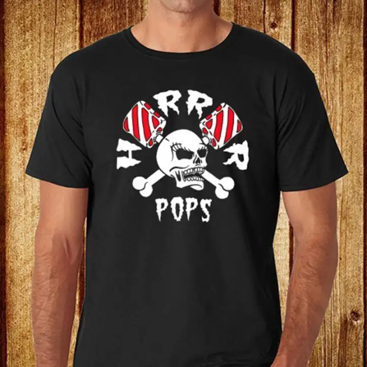 Fashion Popular New Horrorpops Skull And Candy Punk Rock Band Mens Black Tshirt Hot Sale Lazada Indonesia