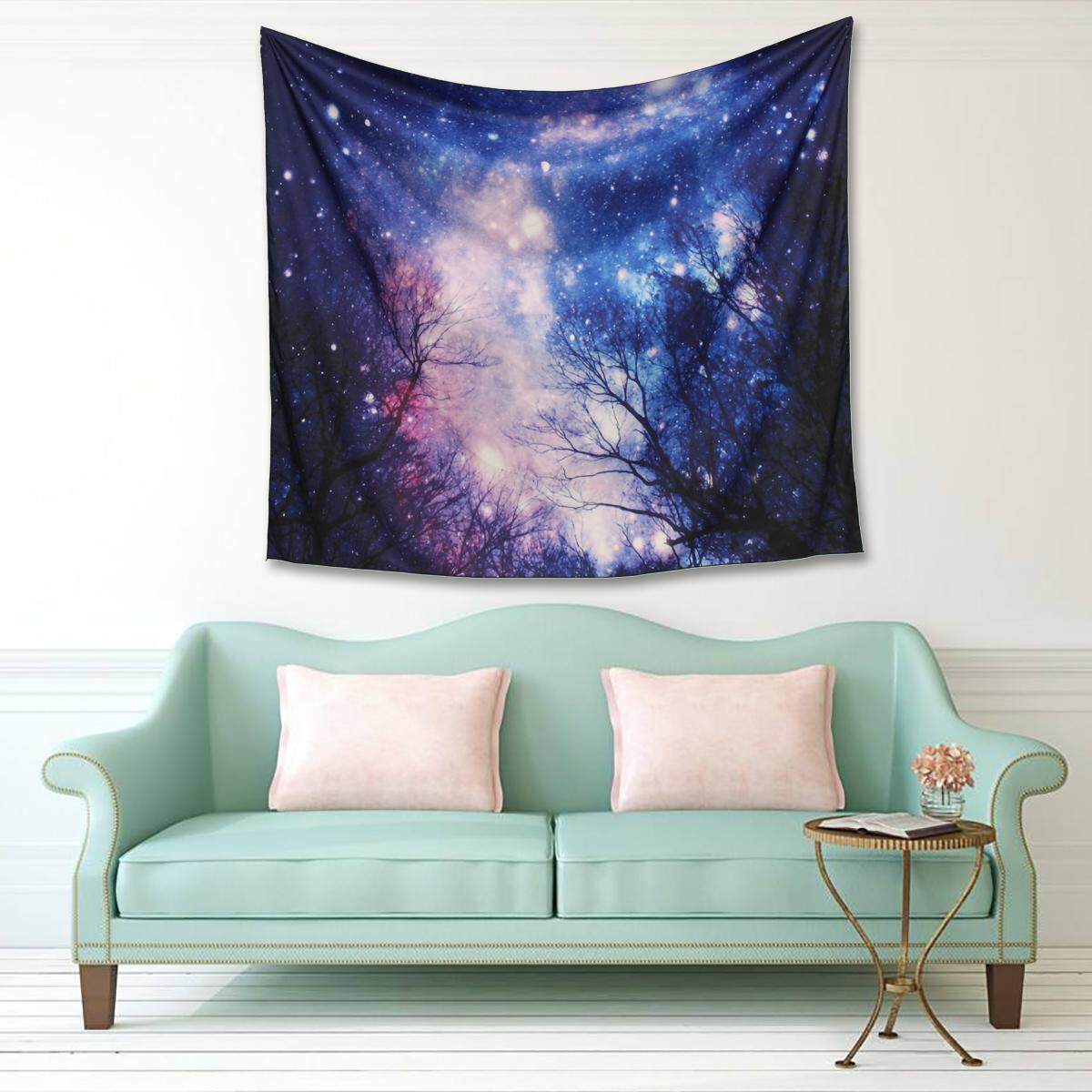 Galaxy Forest Mandala Tapestry Wall Hanging Throw Dorm Bedspread Yoga Mat Decor