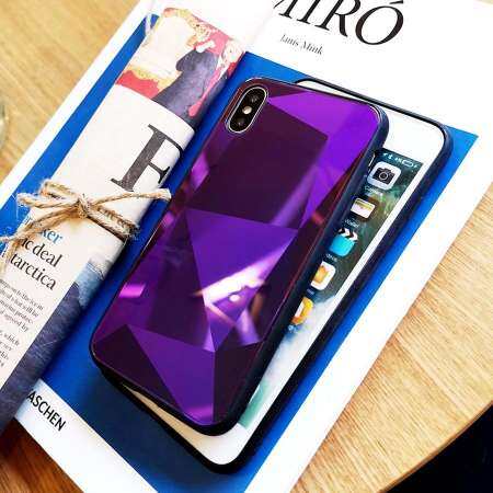 เพชรกระจกเทมเปอร์สำหรับ Apple IPhone XR สามมิติ Rhombus Glass สำหรับ Apple IPhone XR