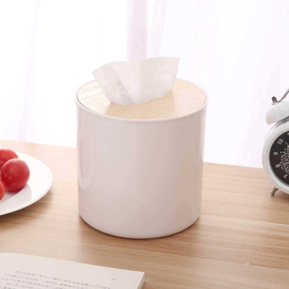 Wuli Dapat Dilepas Tisu Gulungan Kotak Tisu Kayu Wadah Tisu Rumah Tissue Napkin Log Wadah Kotak