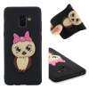 สำหรับซัมซุงกาแล็คซี่ A8 PLUS 2018 น่ารัก 3D สาวการ์ตูนนกฮูกรูปแบบ Soft TPU เคสซิลิโคนฝาหลัง - INTL