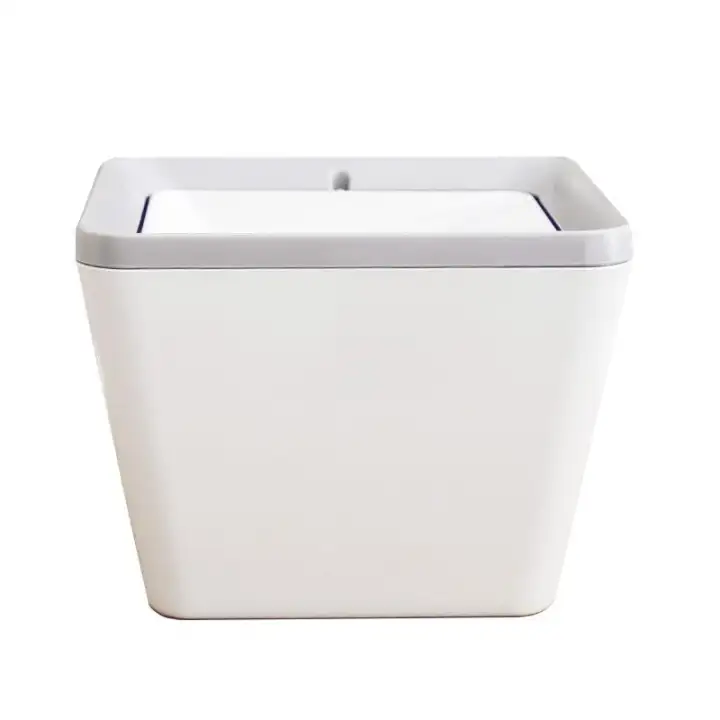 Mini Table Rocking Cover Plastic Trash Can Dustbin Sundries Car Plastic Trash Can Dustbin Sundries