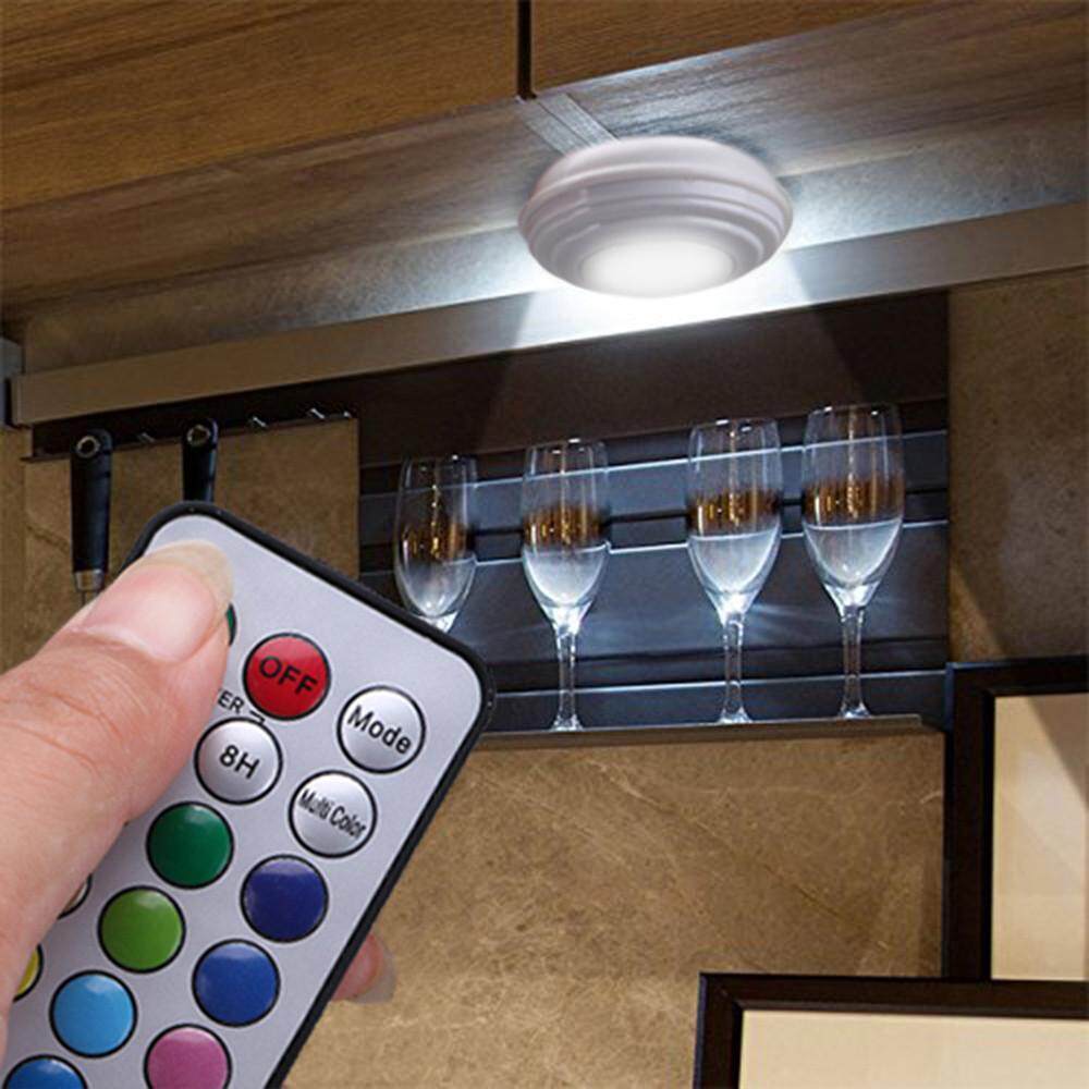 JY 5 chiếc ĐÈN LED Không Dây Điều Khiển từ xa Pin Dưới Tủ Đèn Ngủ Đèn Tường