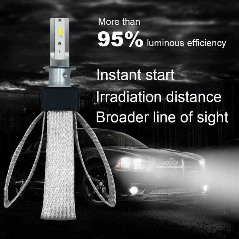Kerui 2x Mobil COB LED Lampu Depan Mobil Hi-Lo Beam Kotak Bohlam H1 200 W 80000LM Bohlam LED Terang Lampu 6000 K