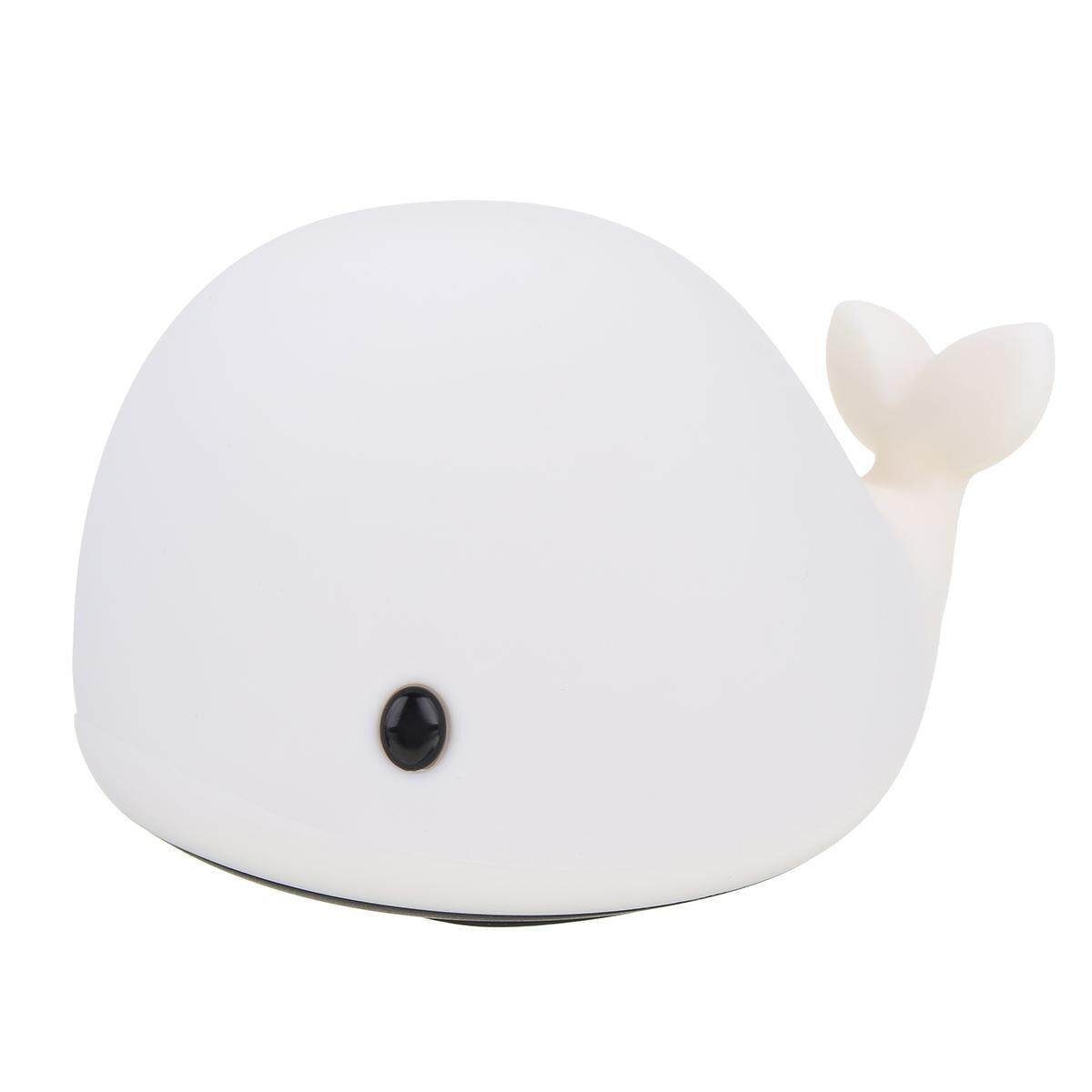 USB Charge LED Colorful Silicone Dolphin Pat Lamp Nightlight Bedside Lamp - intl