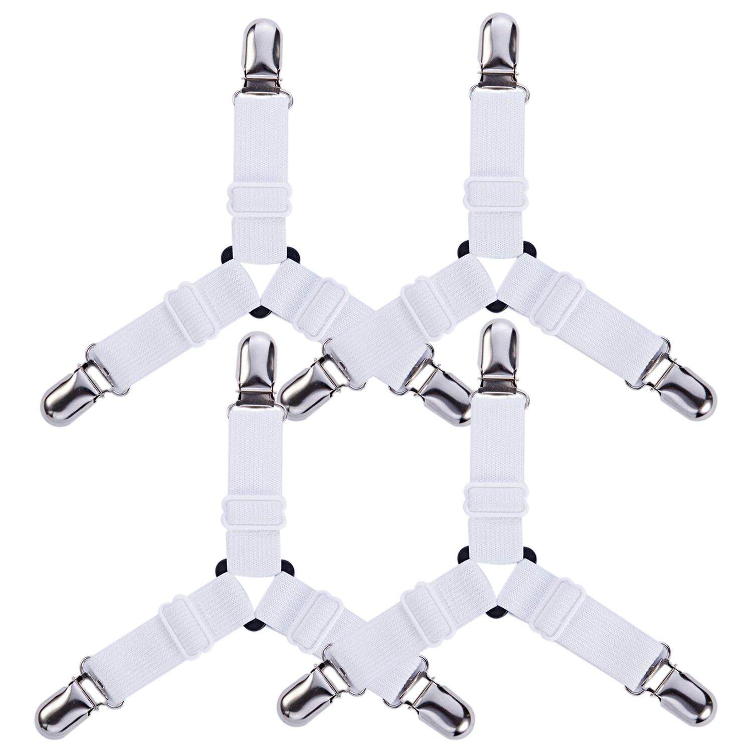 4x 3 Way Adjule Bed Sheet Holders Triangle Clips Details Of 4x 3 Way Adjule Bed Sheet Holders Triangle Clips Elastic Fasteners Grippers Braces Metal Mattress Corner Straps