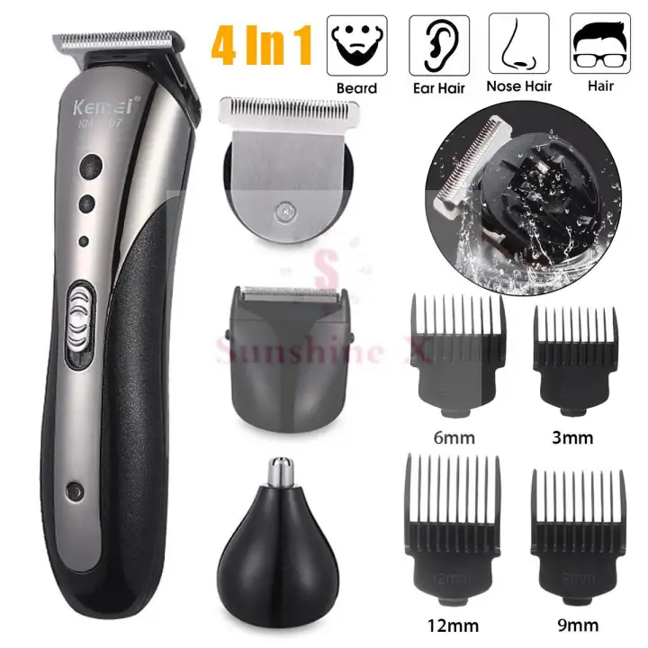 5 All In1 Rechargeable Hair Trimmer Waterproof Wireless Electric
