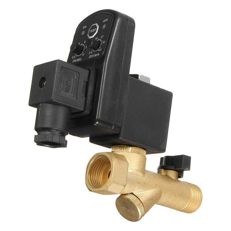 1//2/" Automatic Electronic Timed Air Compressed Gas Tank Drain Valve 220V 12V 24V