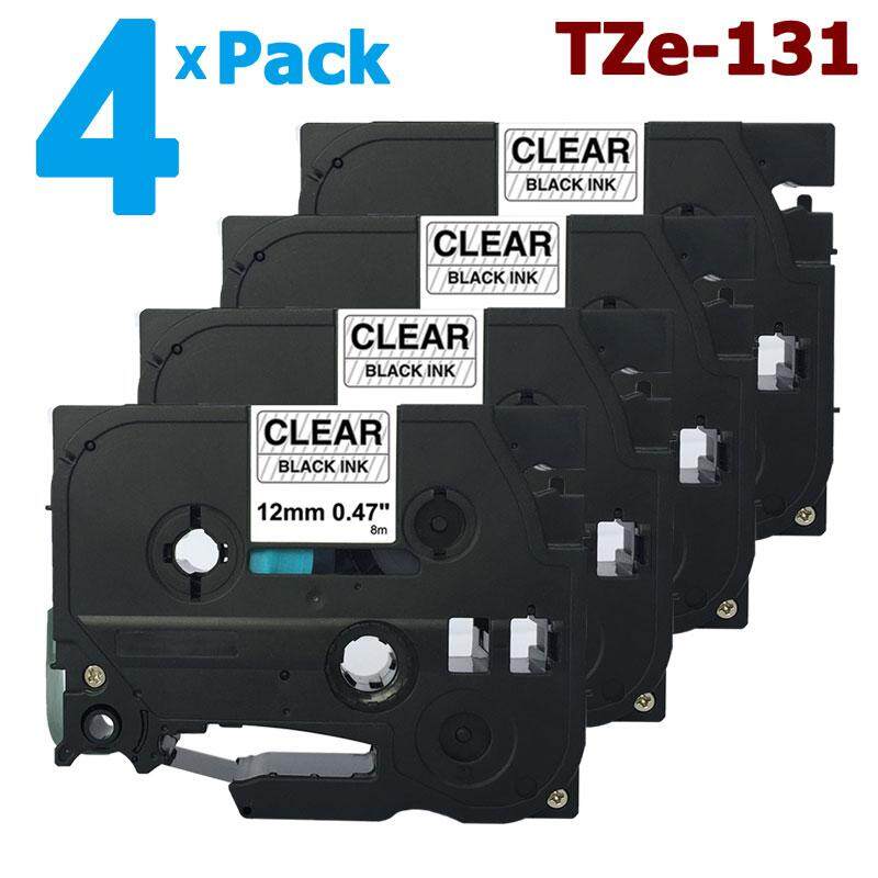 3PK Red on Clear Label Tape 12mm For Brother TZe-132 TZ-132 P-touch PT-H100 H300