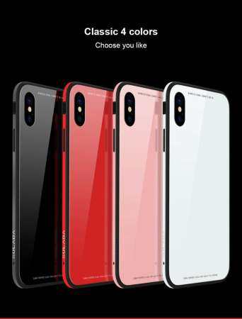 SULADA 9 H Hard เคสโทรศัพท์แบบกระจกสำหรับ Apple iPhone XR ซิลิโคนนุ่ม + กันชนโลหะอลูมิเนียมเคสโทรศัพท์สำหรับ iPhone XR