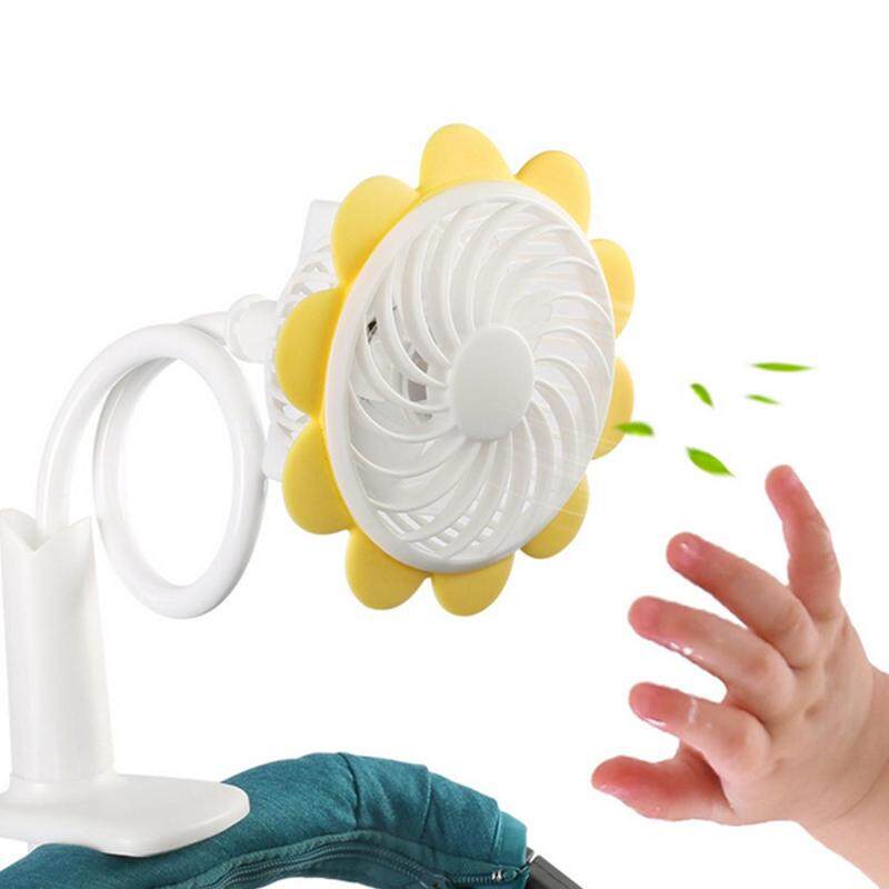 Portable Flexible Silent Mini Personal Rechargeable Cooling Fan with USB Charging Cable for Baby Strollers Cribs PC Laptop Home Outdoor Singapore