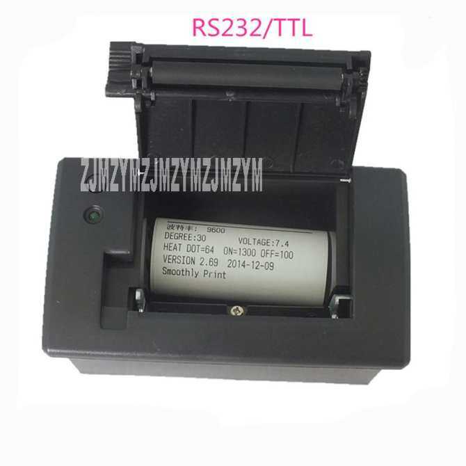 QR204 58 Mm Super Mini Tertanam Low-Noise Printer Resi Termal USB Pilihan RS-232/TTL Port Yang Berbeda Printer 5 V-9 V DC 12 V