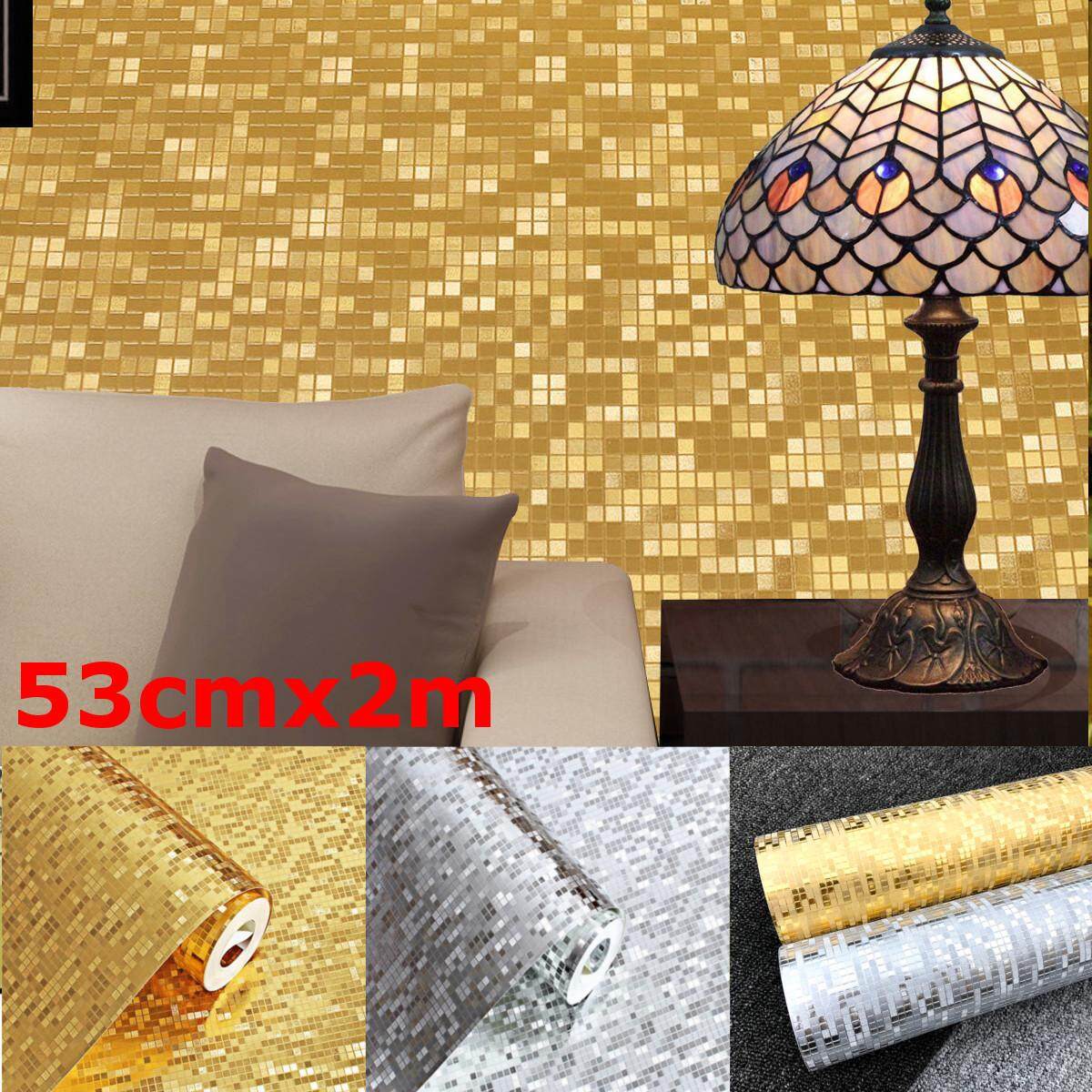 Gold Silver Foil Glitter Wallpaper Sheet Craft Paper Not self-adhesive Home Decor
