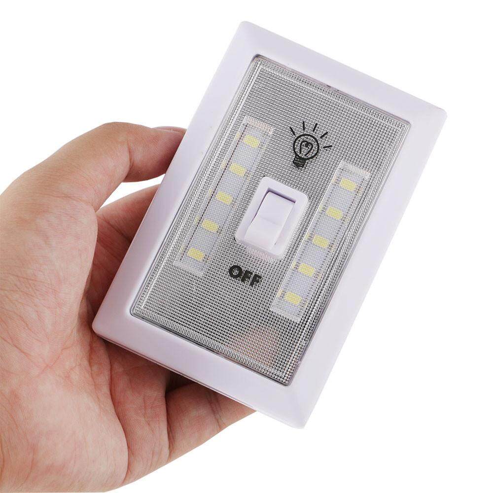 JY Không Dây COB LED Dán Tường Có Đèn Công Tắc Hoạt Động Bằng Pin Tủ Quần Áo Đèn Ngủ Ban Đêm