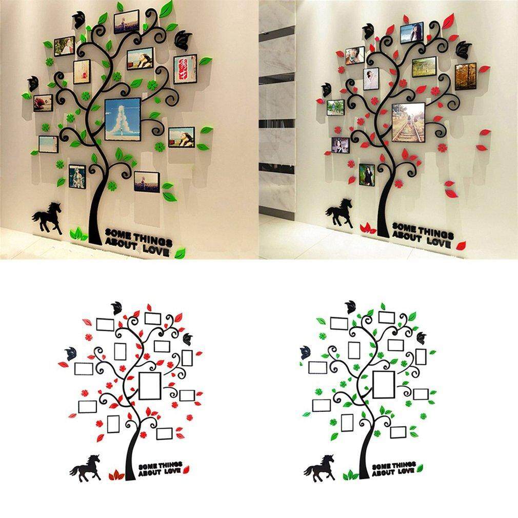 GOOD DIY Home Family Decoration Wallpaper 3D Acrylic Photo Frame Tree Wall Sticker - intl