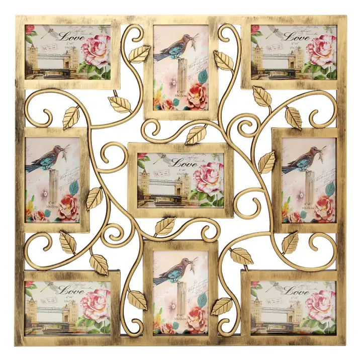 Wall Hanging Bronze Fl Vine Collage Photo Frames Picture Display Decor Gift Lazada Singapore - Wall Mounted Collage Picture Frames Wall Hanging Bronze Fl Vine Collage Photo Frames Picture Display Decor Gift Lazada Singapore - Wall Mounted Collage Picture Frames