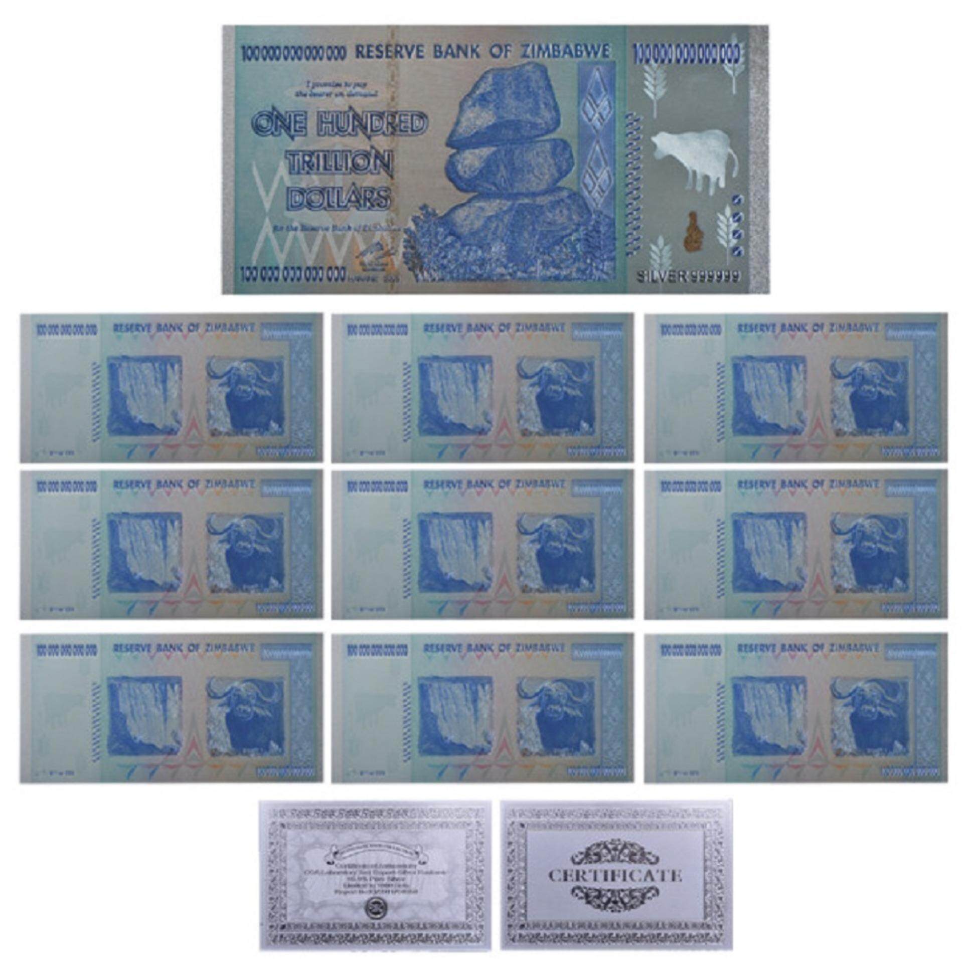 10 X Zimbabwe 100 Trillion Dollar Banknotes Collectible Bill Workers Men Gift For Boyfriend A Colleague Father Unique Friends Collectors Lazada Ph 10 X Zimbabwe 100 Trillion Dollar