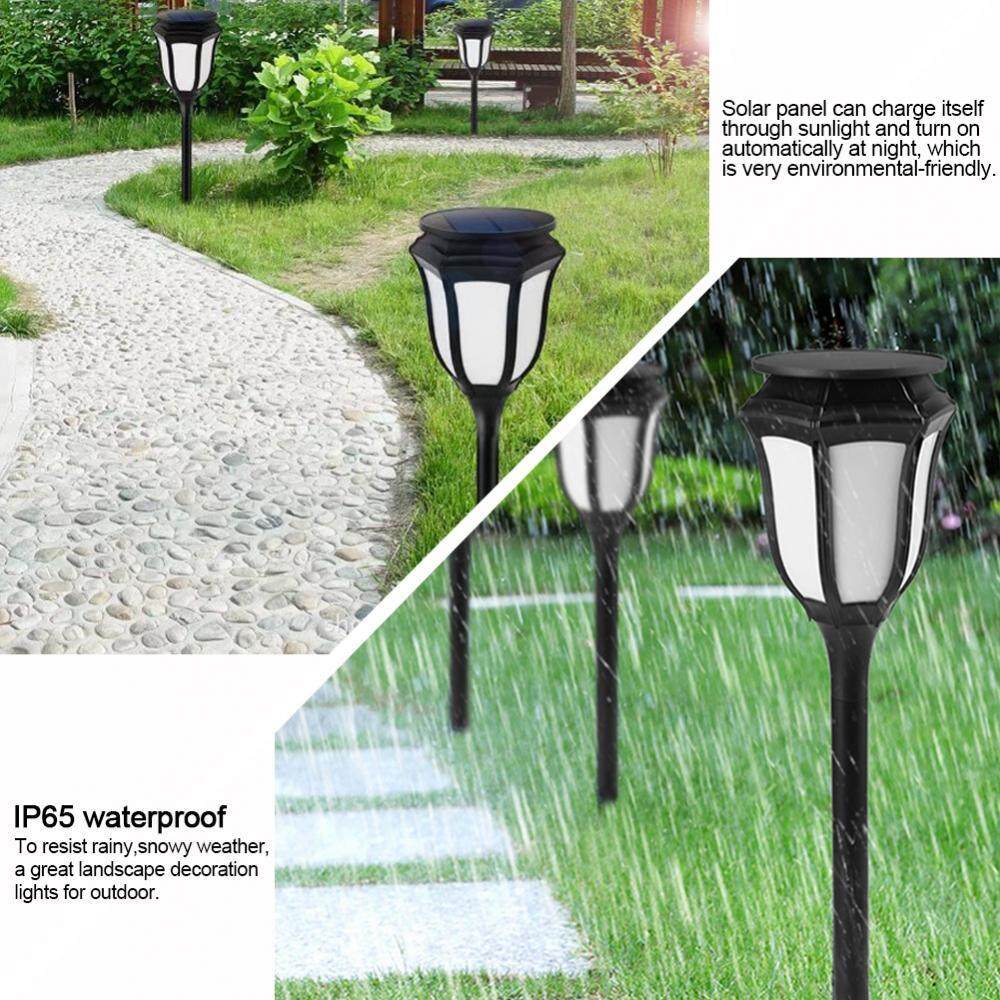 epayst [Buy 1 Get 1 Free Bee Shape String Lights] Solar Path Garden Torch Light 96 LED Waterproof Landscape Yard Decorative Lamp