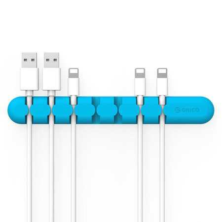 ORICO CBS7 เดสก์ท็อปที่เก็บสายไฟ Management แท่นชาร์จซิลิโคนตัวหนีบสายเคเบิลคลิปเก็บสาย