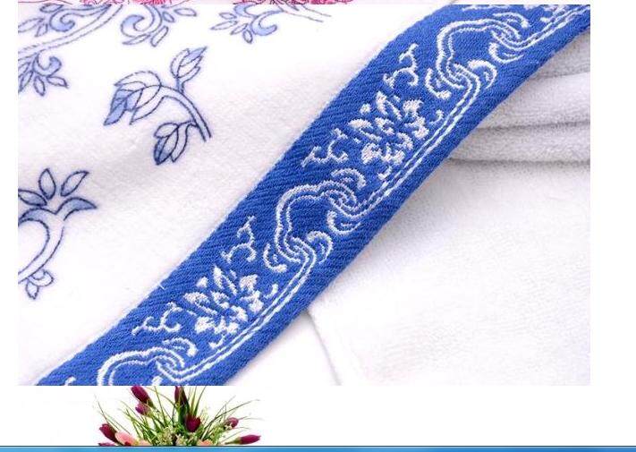 Extra Large Blue and white porcelain 100% cotton Bath Towel Sports Towel Gym Camping Towel Fast Drying Cloth - intl