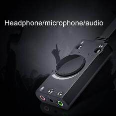 ORICO External USB Sound Card Stereo Mic Speaker Headset Audio Jack 3.5mm Cable Adapter Free Drive – intl