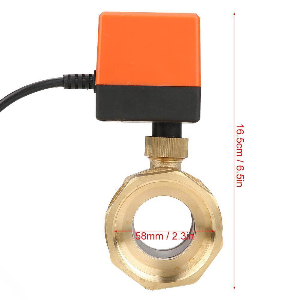 Yotown AC 220V G2 DN50 2 Chiều 3 Dây Điều Khiển 2 Điểm Bằng Đồng Thau Van Bi Gắn Động Cơ