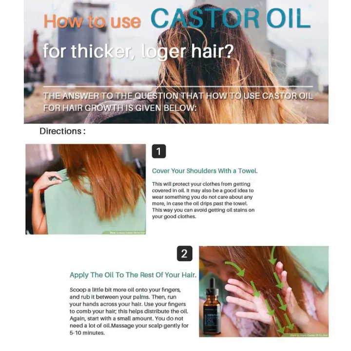 Herbal Essential Natural Castor Oil Fast Hair Growth For Hair