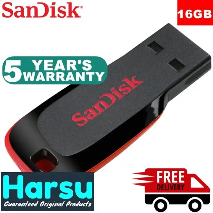 Sandisk Cruzer Blade 16gb Flash Drive Pendrive Thumdrive Cz50 Original Malaysia Lazada