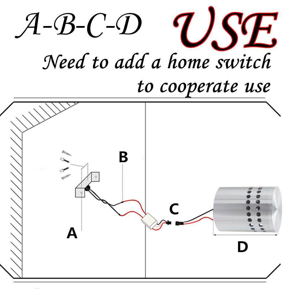 JY Xoắn Ốc Lỗ Đèn Tường Bề Mặt Lắp Đặt Đèn LED Đèn Ánh Sáng Trang Trí Nhà Cửa