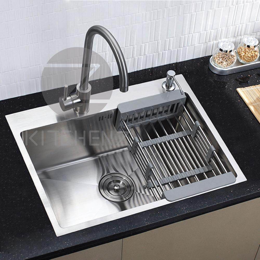 Kitchenz Sus304 Stainless Steel Handmade Single Bowl Kitchen Sink Kz Hks Sb 305040 S Lazada