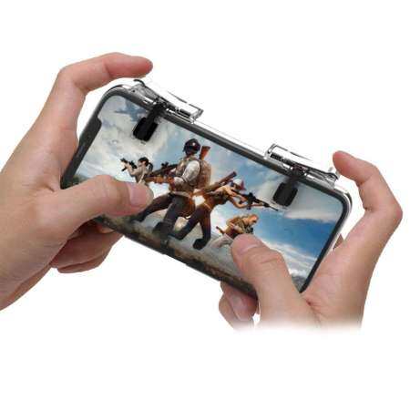 niceEshop Mobile Game Controller, [Upgraded Version] Sensitive Buttons L1R1 for Rules of Survival/Survivor Royale//PUBG/Critical Ops Fit for Android IOS Phone,1 Pair