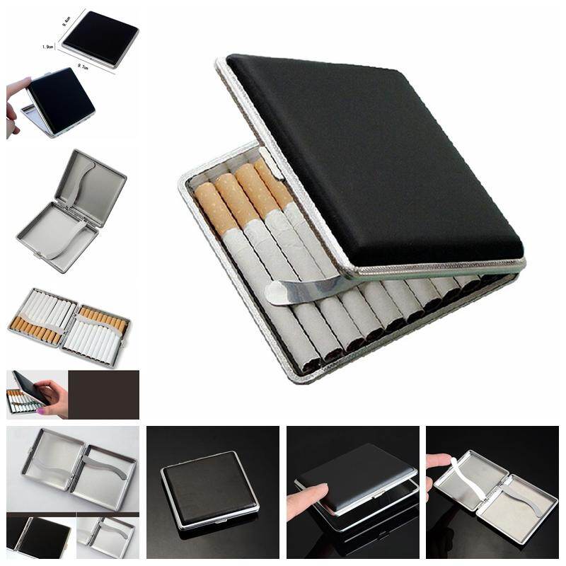 Dragon Classic Leather & Alloy Case Box Metal Holder Container For Lighter Black