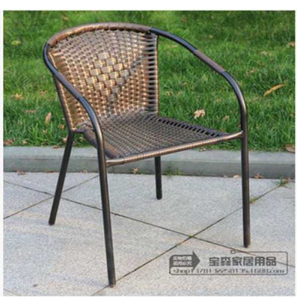 Garden Courtyard Rattan Chair Glass Table With Umbrella Outdoor Furniture Patio Dining Set