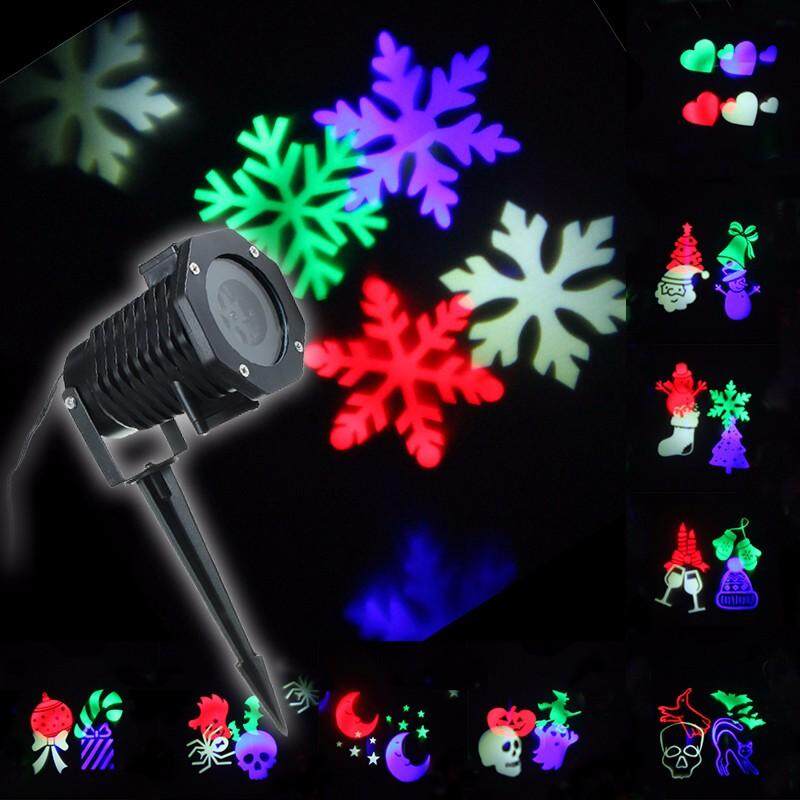 AU Plug 10 Pattern Laser Projector Light Halloween Christmas Outdoor Garden Landscape UK Plug