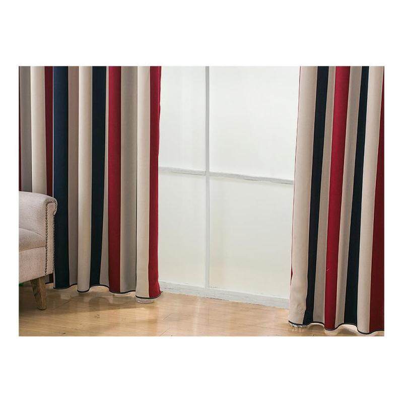 NAPEARL bedroom living room modern Vertical stripes Printed curtain