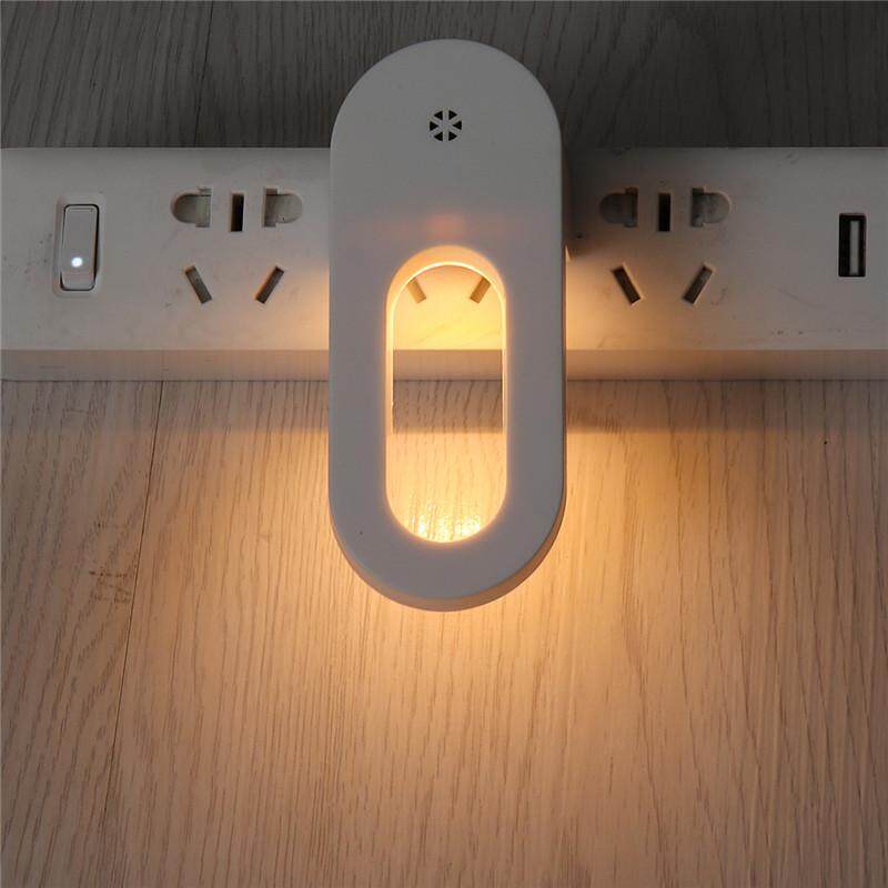 2 cái ĐÈN LED Mini Cảm Biến Điều Khiển Đèn Ngủ Kid Mới Lạ Hình Bầu Dục Phòng Ngủ Đèn Ngủ Phích Cắm US