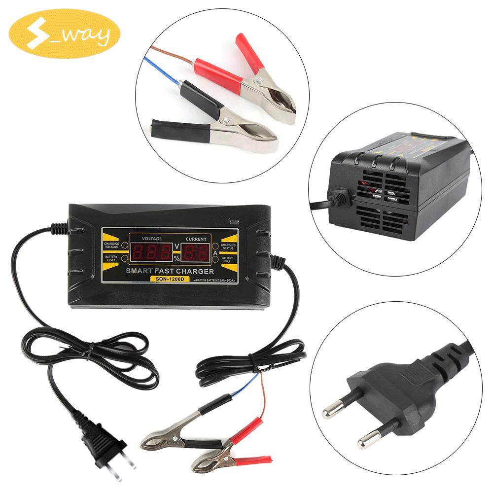 Smart Fast Lead Acid Battery Charger 12V 6A for Car Motorcycle w//LCD Display RM1