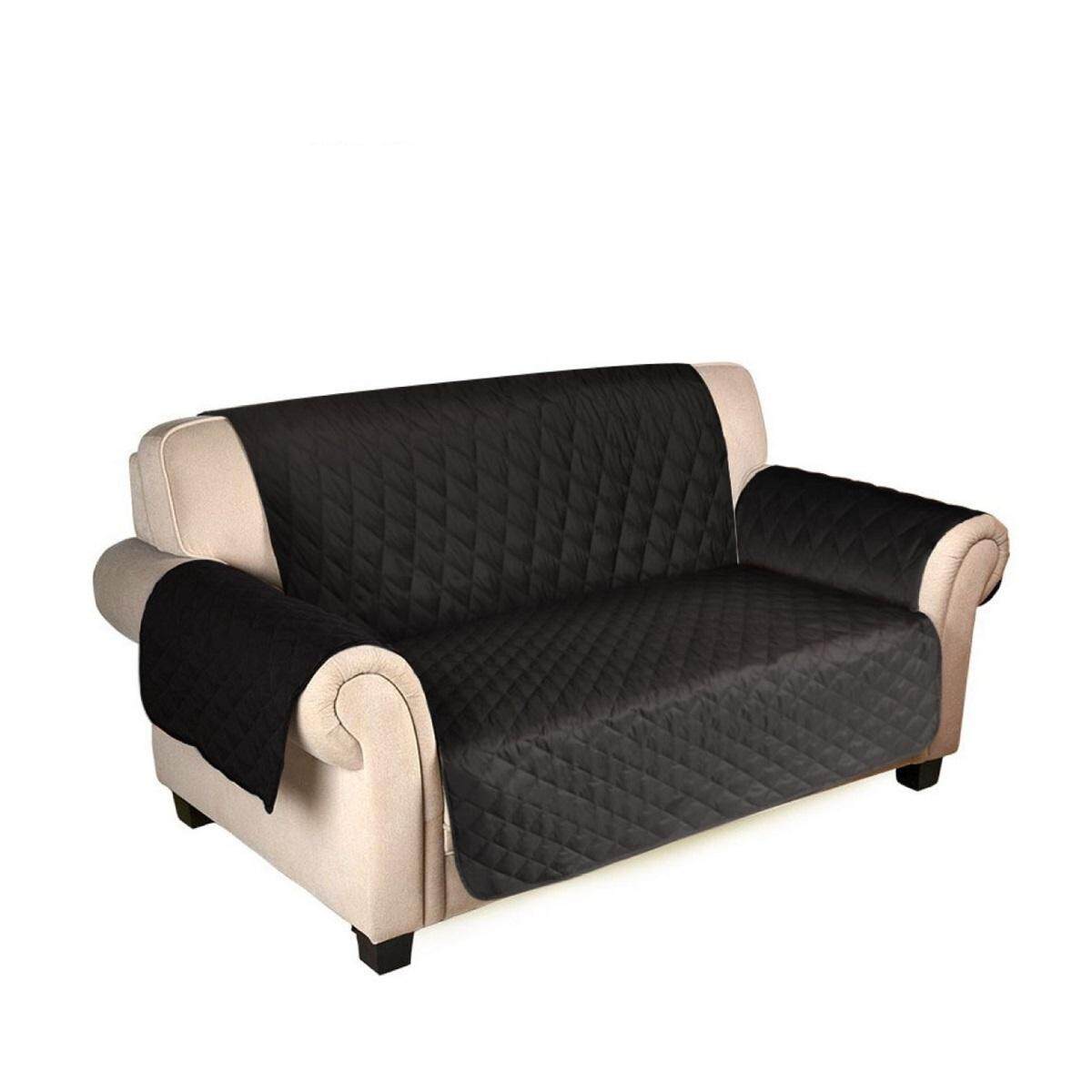 Cho thú cưng Chó Mèo Ghế Dài Loveseat Ghế Sofa Đệm Miếng Lót Bảo Vệ Nội Thất Bao Chống Nước Black116cm x 118 cm-quốc tế