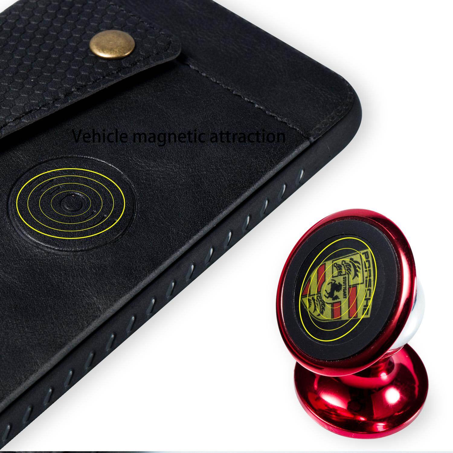 Cho Samsung s9plus S9 + da trường hợp nhiều Folio lật Bìa Wallet trở lại trường hợp vỏ, có thể làm việc với gắn trên xe hơi, ẩn thẻ tín dụng ID khe giữ, retro nút kim loại clasp, đứng hỗ trợ
