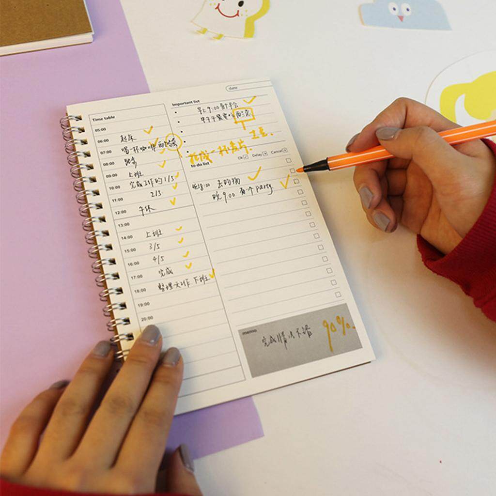 Planner Book Monthly Weekly Daily Agenda Schedule Blank Diary DIY Study Notebook - intl