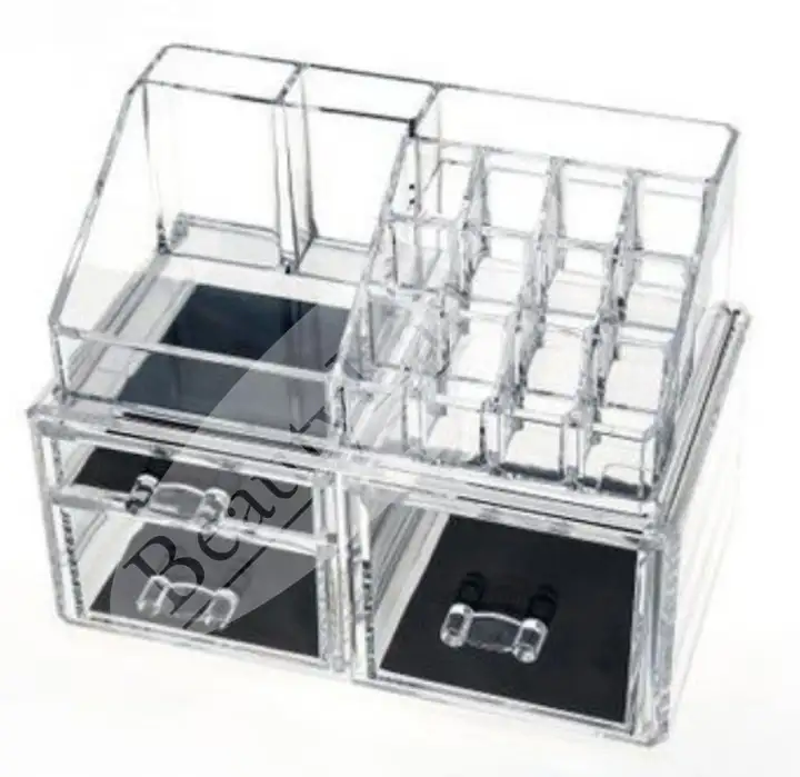 Beautyland 3 Big Drawers Clear Acrylic Cosmetic Storage Drawers