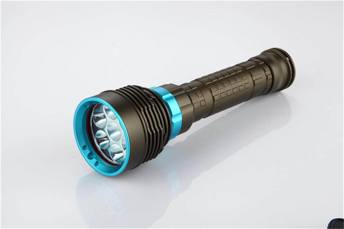 18000LM 7 XML-T6 LED Sáng Đèn Pin Lặn Đèn Pin Chuyên Nghiệp Dưới Nước Chống Thấm Nước Nhẹ Chiến Thuật Lồng Đèn