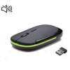 Wireless mouse,Veeki Ultra Thin 2.4G 1600 DPI Silent Wireless USB Wheel Optical Rechargeable Gaming Mouse PC Laptop Mac(Black) - intl