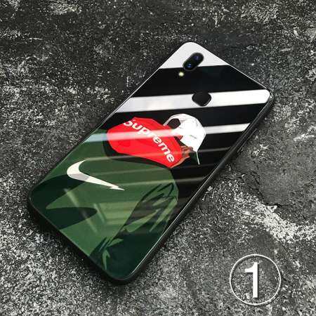 กระจกเทมเปอร์กรณี VIVO Y95 กับ Instagram Supreme SUP Design คลุมทั้งหมดปลอกกันกระแทกสำหรับ VIVO Y95 กรณี