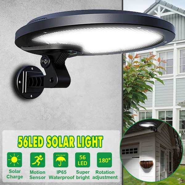 Night Sensor Solar Light Motion LED Flood Lamp Indoor Outdoor Garden Wall Yard